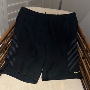 Nike Men's Black Athletic Shorts with Gray Accents